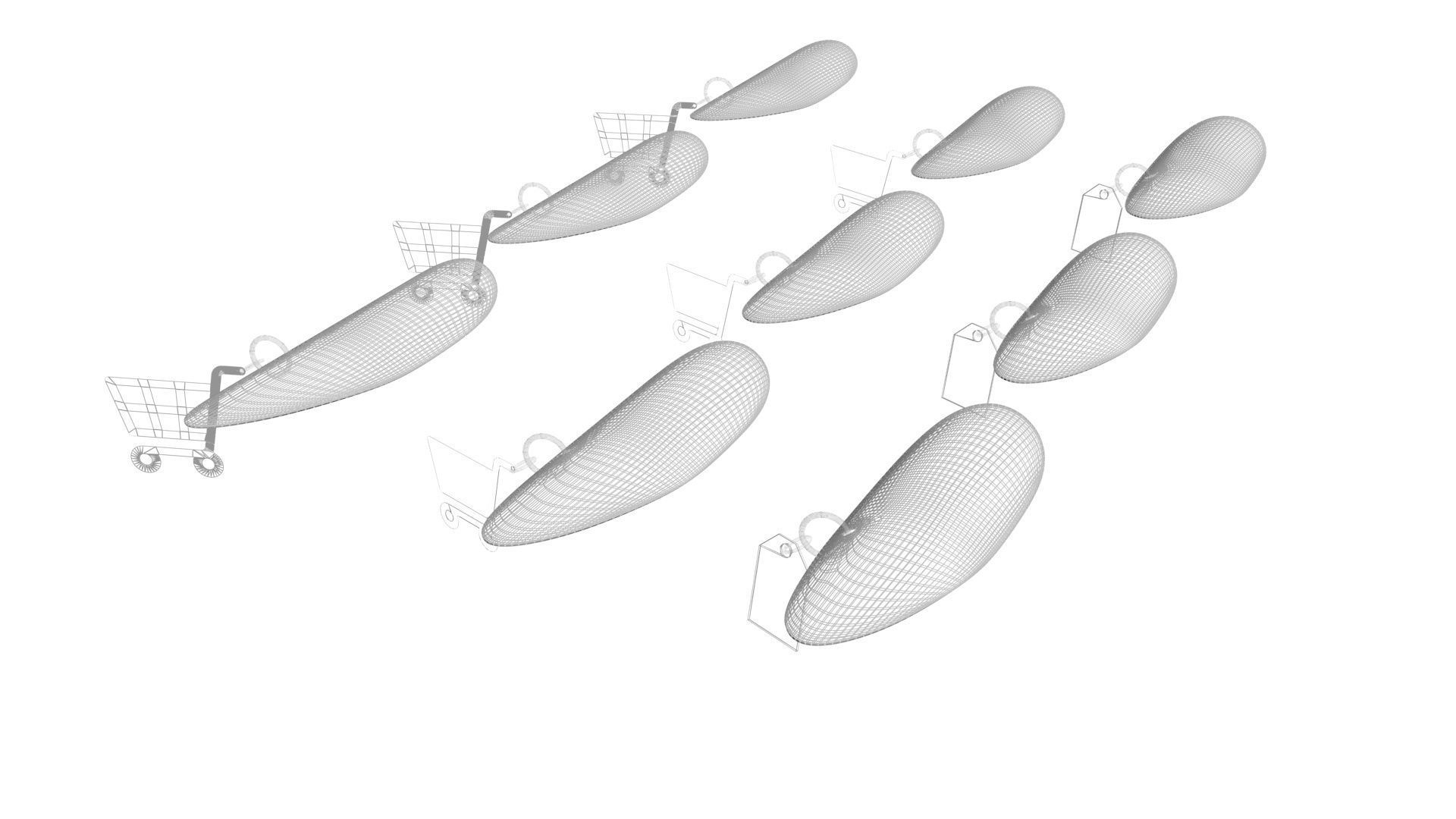 Supermarket Icons Pendanted Nail Piercings Set 3D model_21