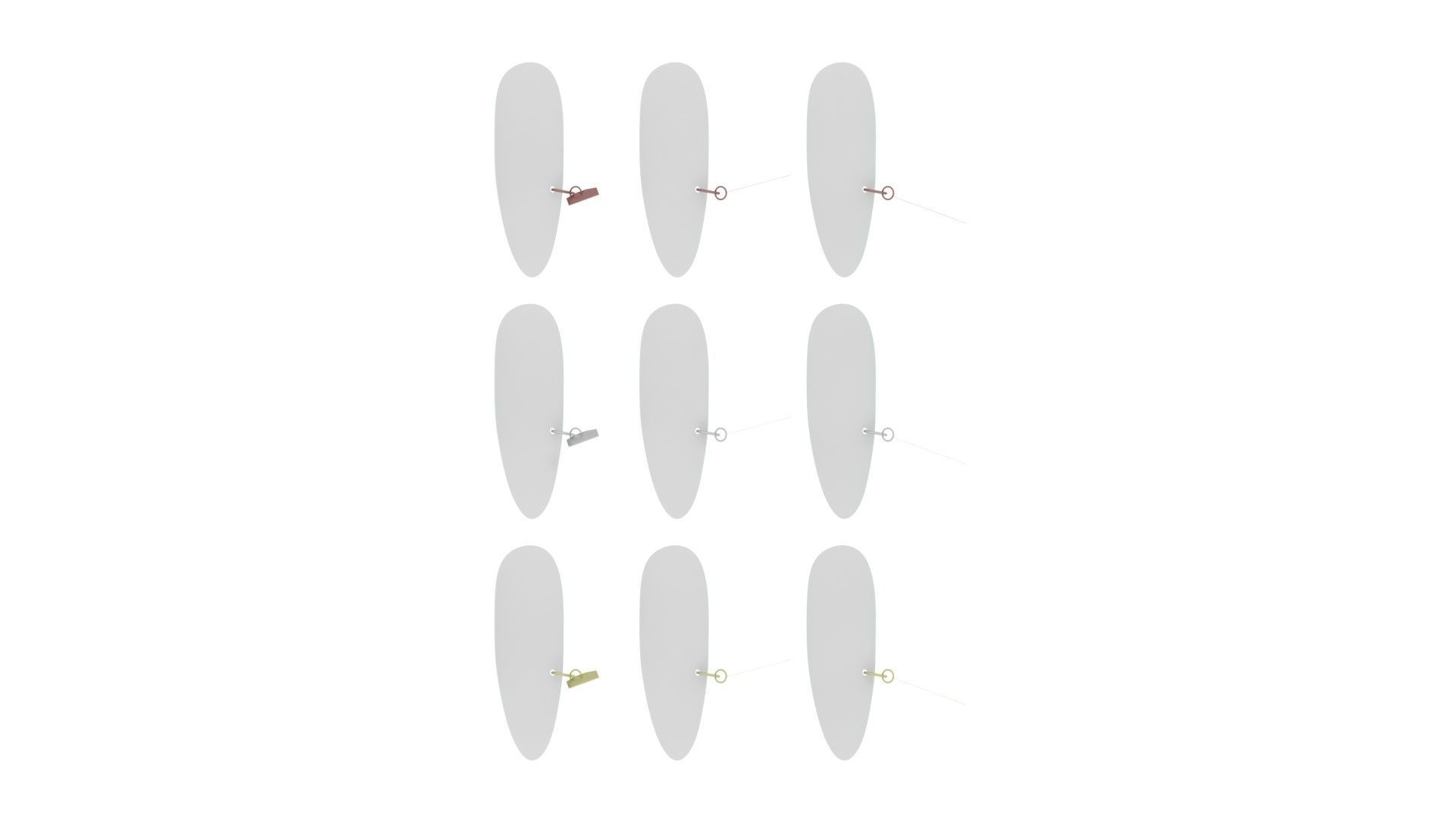 Supermarket Icons Pendanted Nail Piercings Set 3D model_17