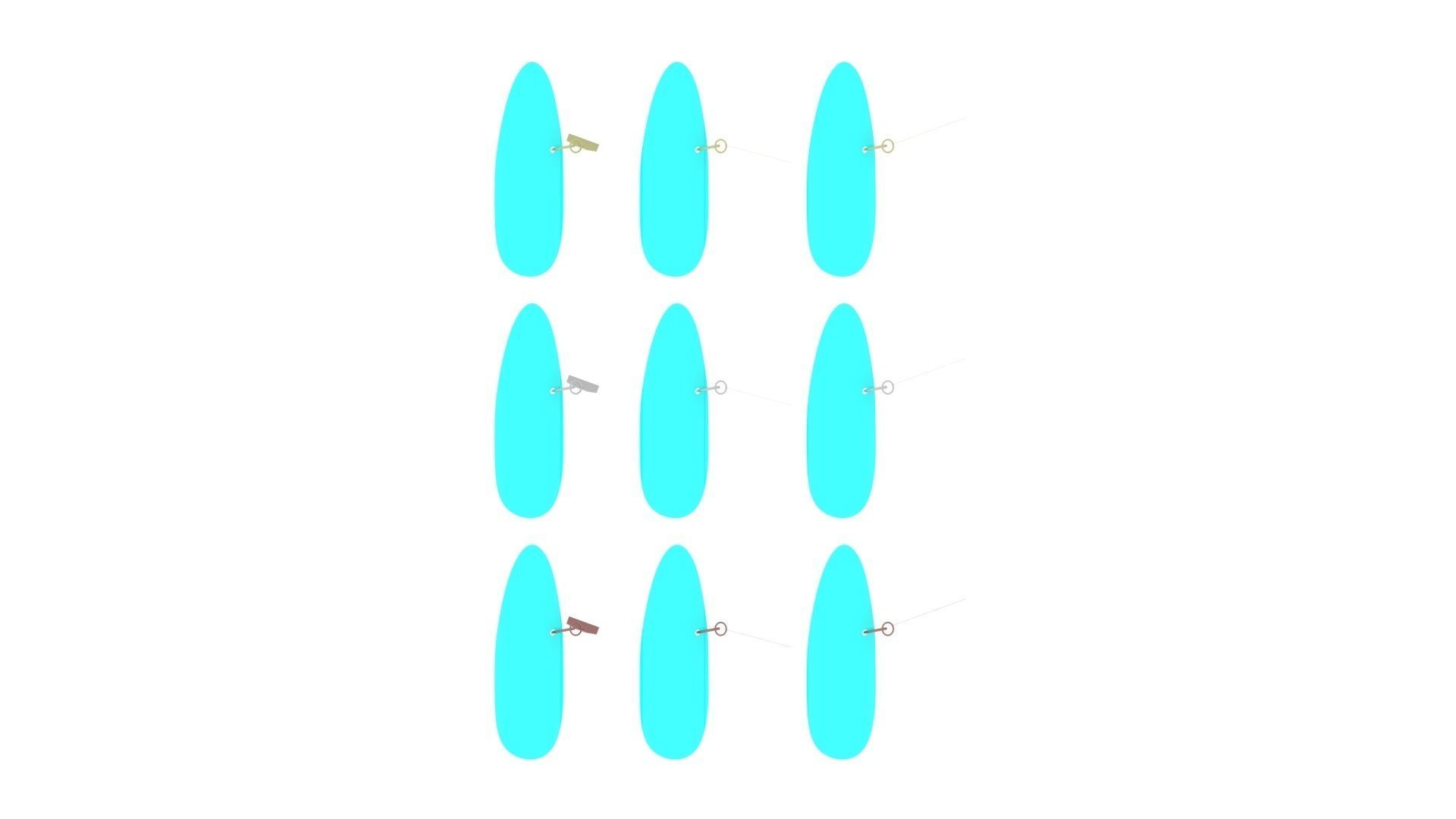 Supermarket Icons Pendanted Nail Piercings Set 3D model_16