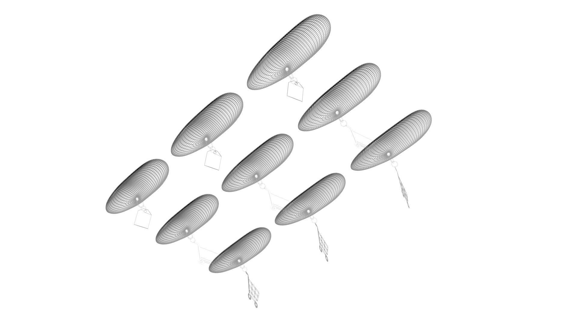 Supermarket Icons Pendanted Nail Piercings Set 3D model_22