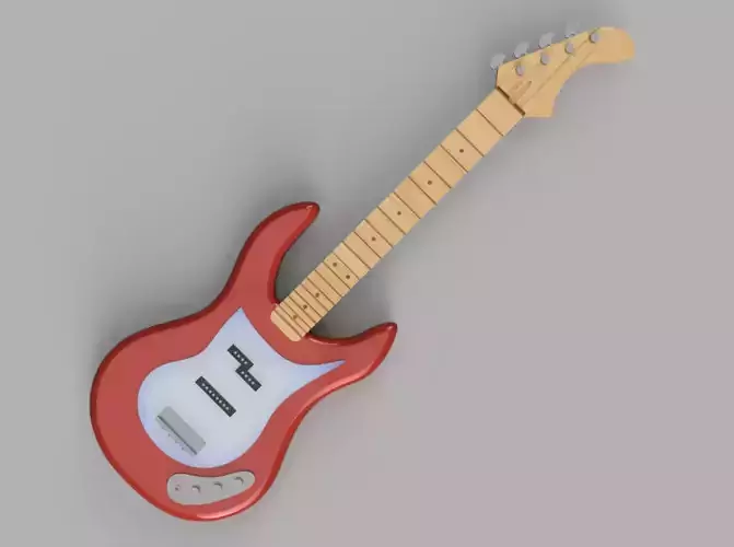 Simple Bass Guitar 3D print model