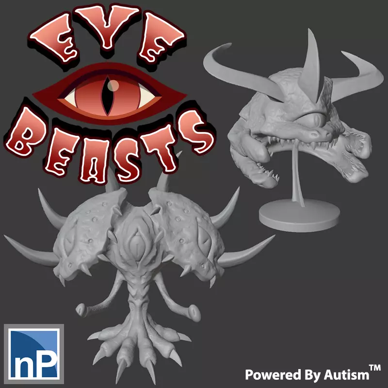 Giant Flying Eye Beasts Free 3D print model
