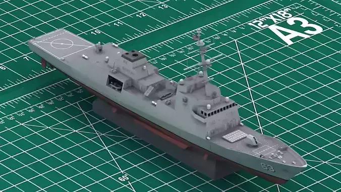 FFG62 Frigate Print Model 3D print model