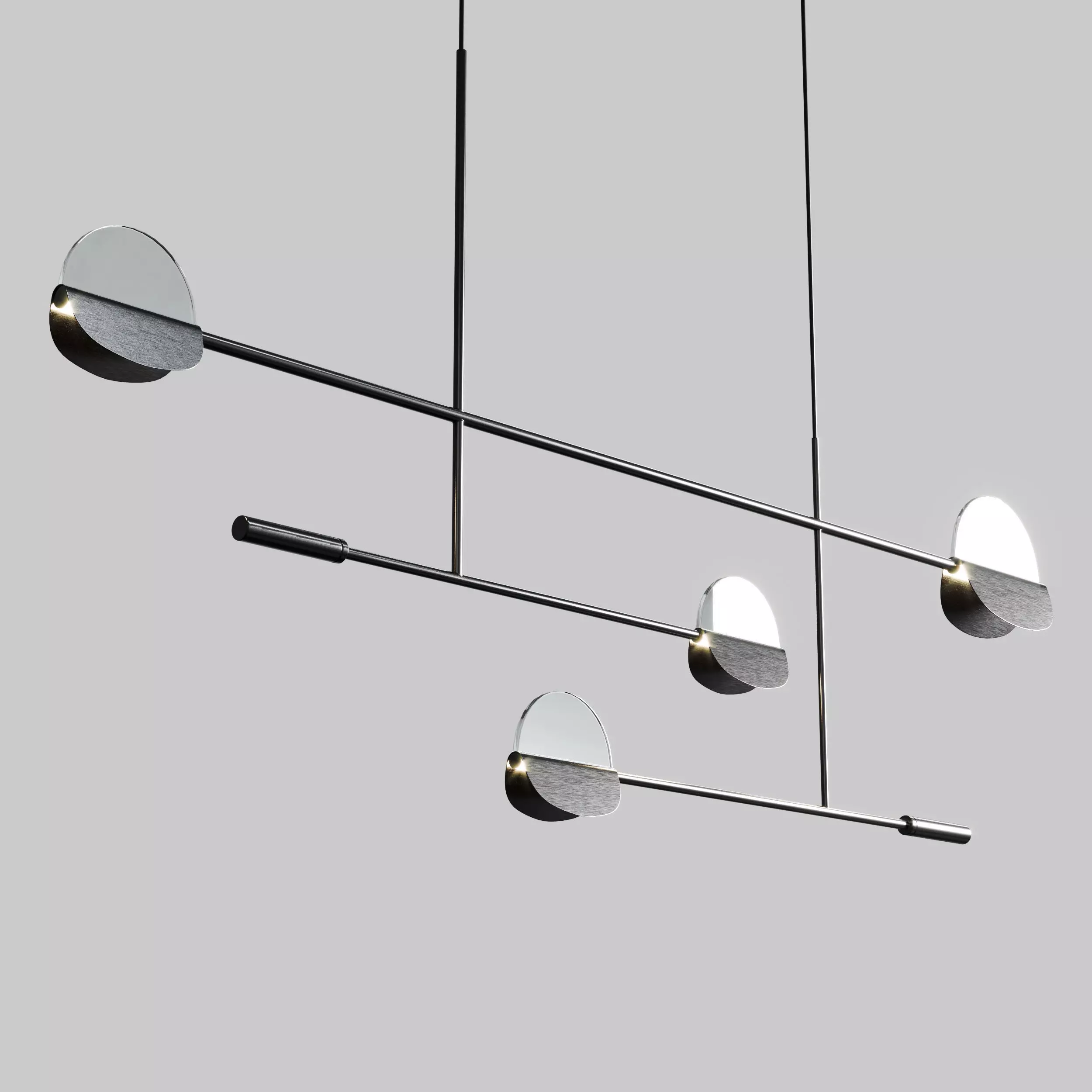 Bolia leaves pendant light Low-poly 3D model_0