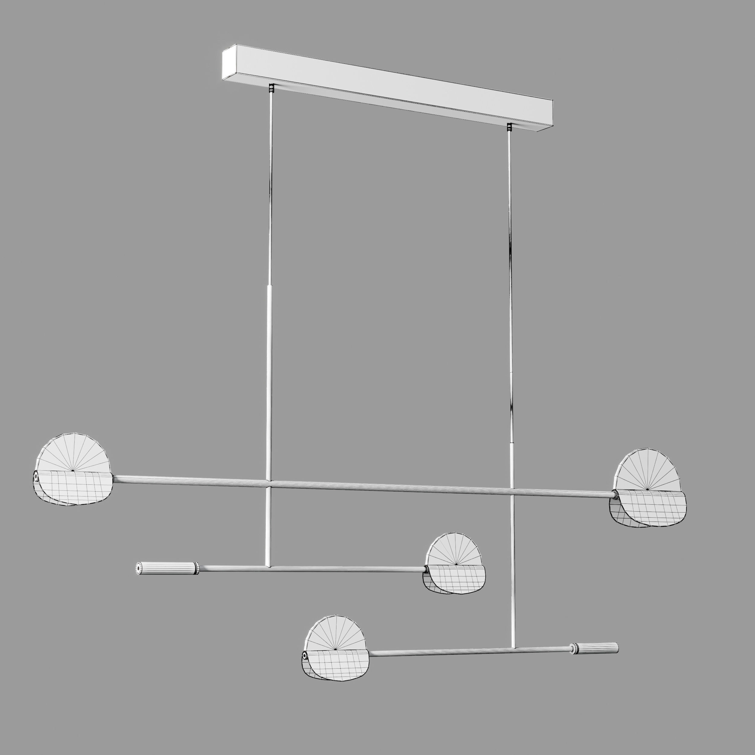 Bolia leaves pendant light Low-poly 3D model_5