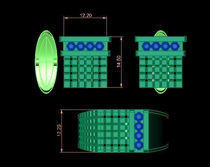 men ring and cufflinks 3D print model_11