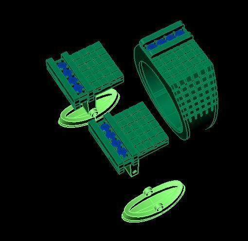 men ring and cufflinks 3D print model_10