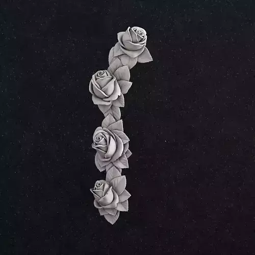 Rose flower pendant 3D print model