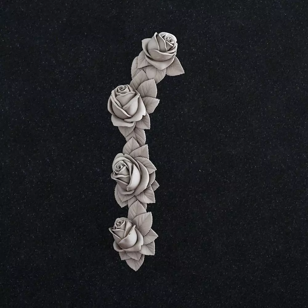Rose flower pendant 3D print model_0
