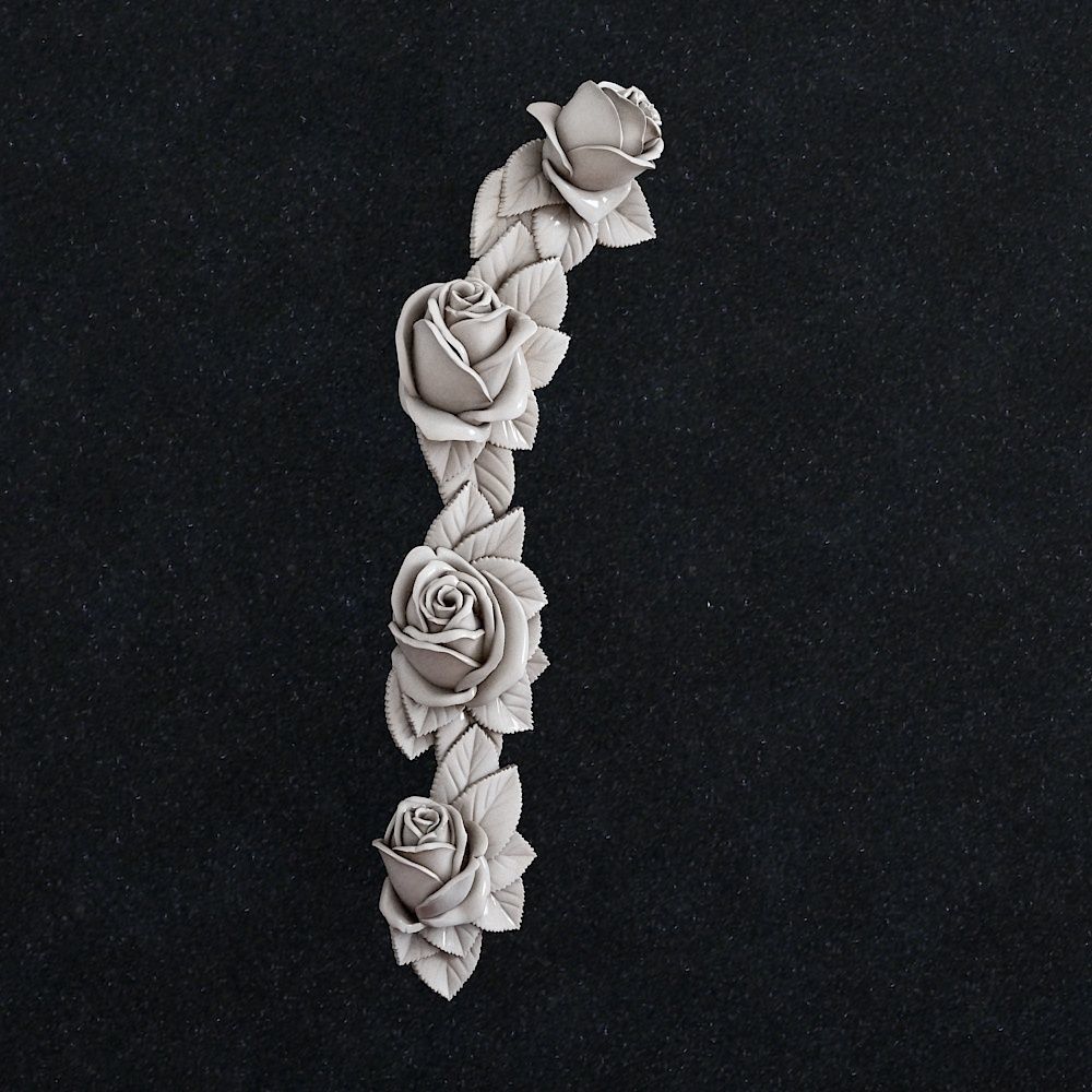 Rose flower pendant 3D print model_1