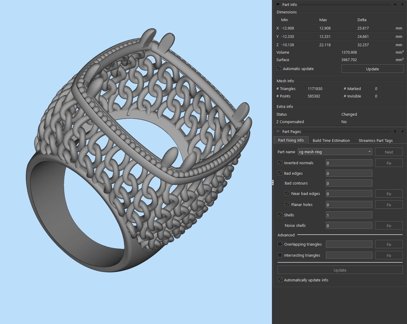 Chainmail Mesh Ring 3D print model_8