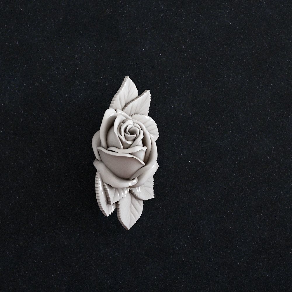 Rose 1 flower pendant 3D print model_1