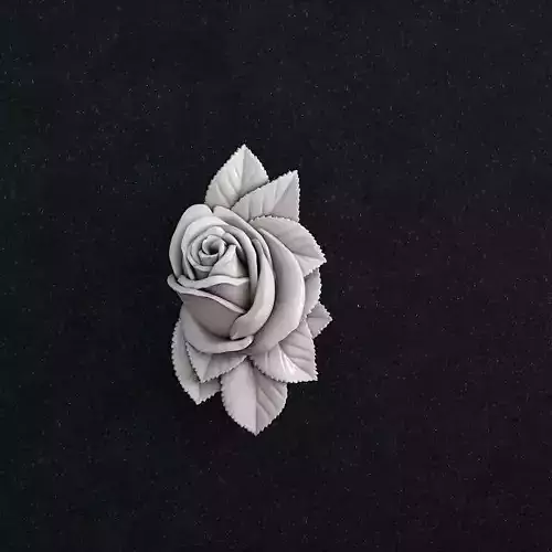 Rose 1 flower pendant
