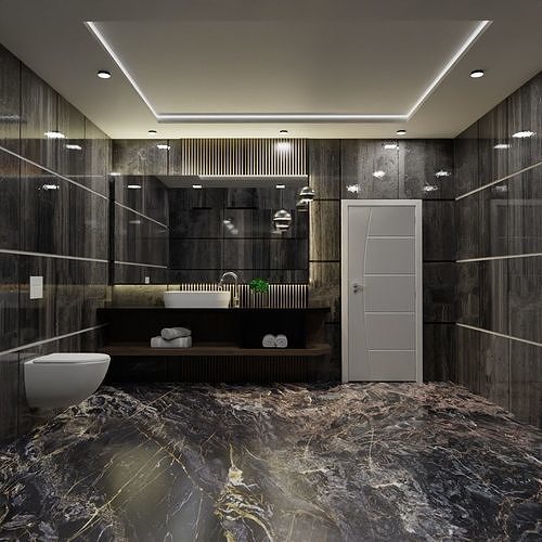 Luxury Bathroom 3D Model 3D model 3