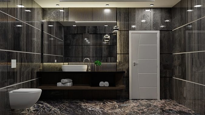 Luxury Bathroom 3D Model 3D model 2