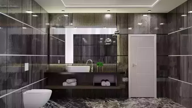 Luxury Bathroom 3D Model