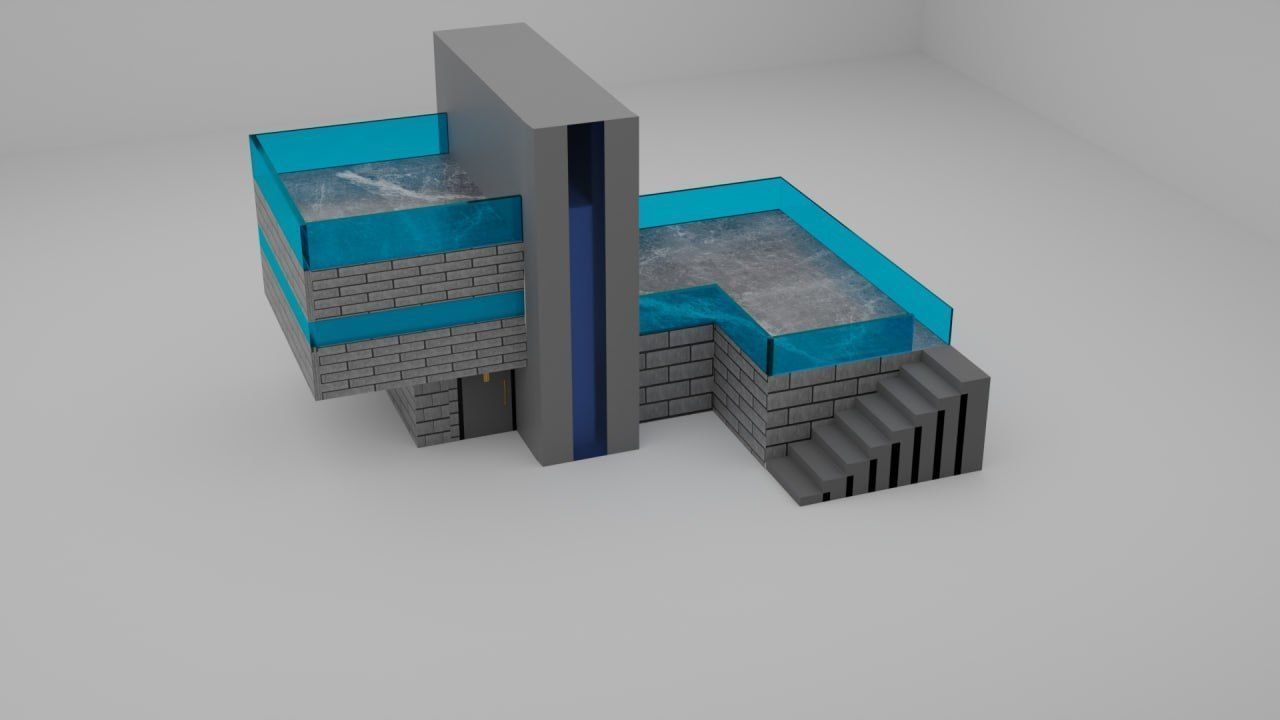 high tec house  3D model_1