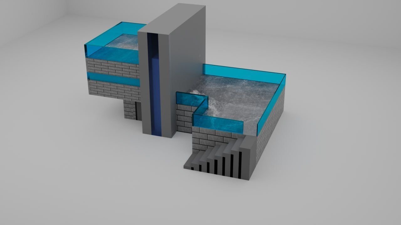 high tec house  3D model_2
