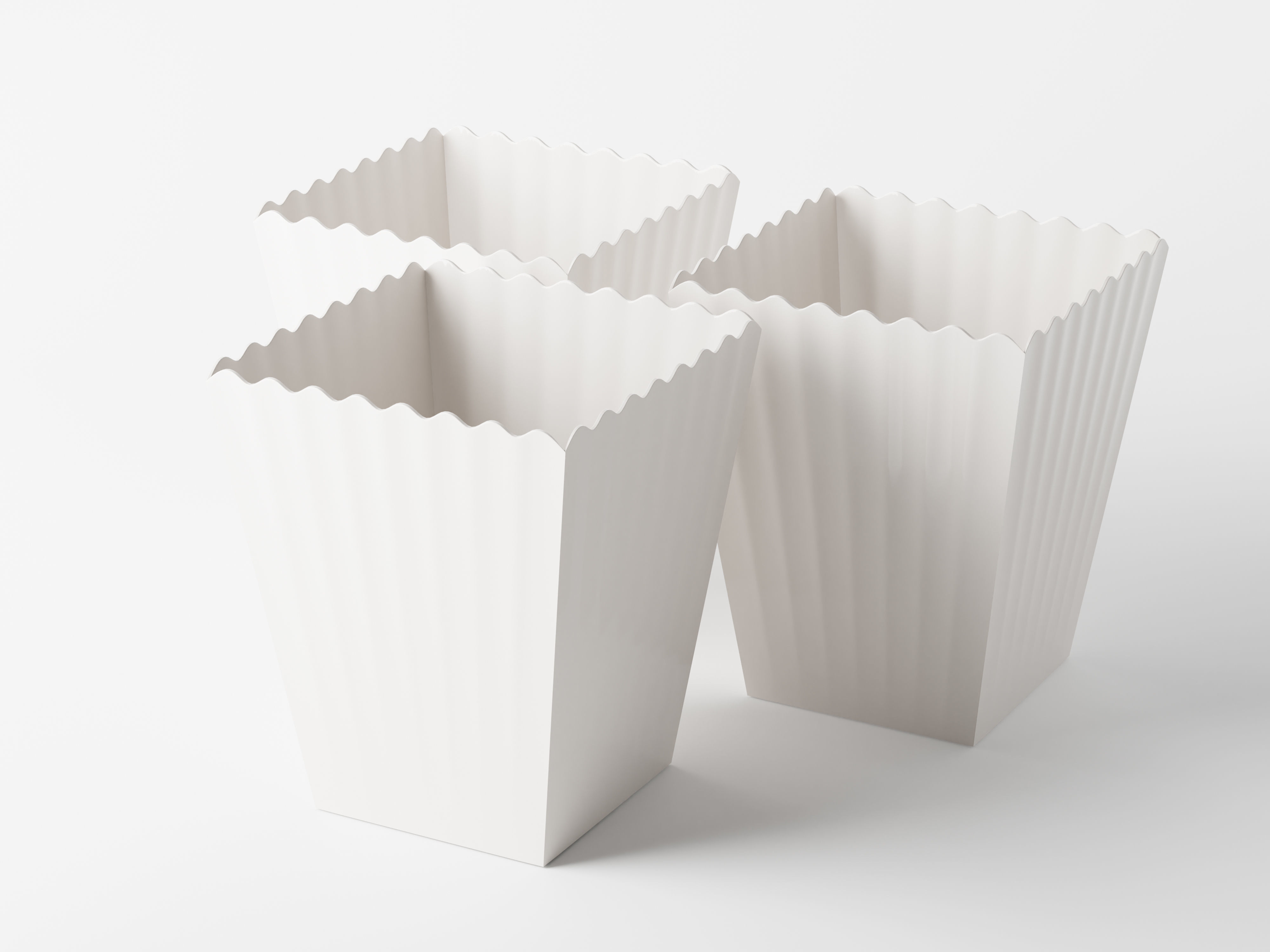 Popcorn Box Low-poly 3D model_2