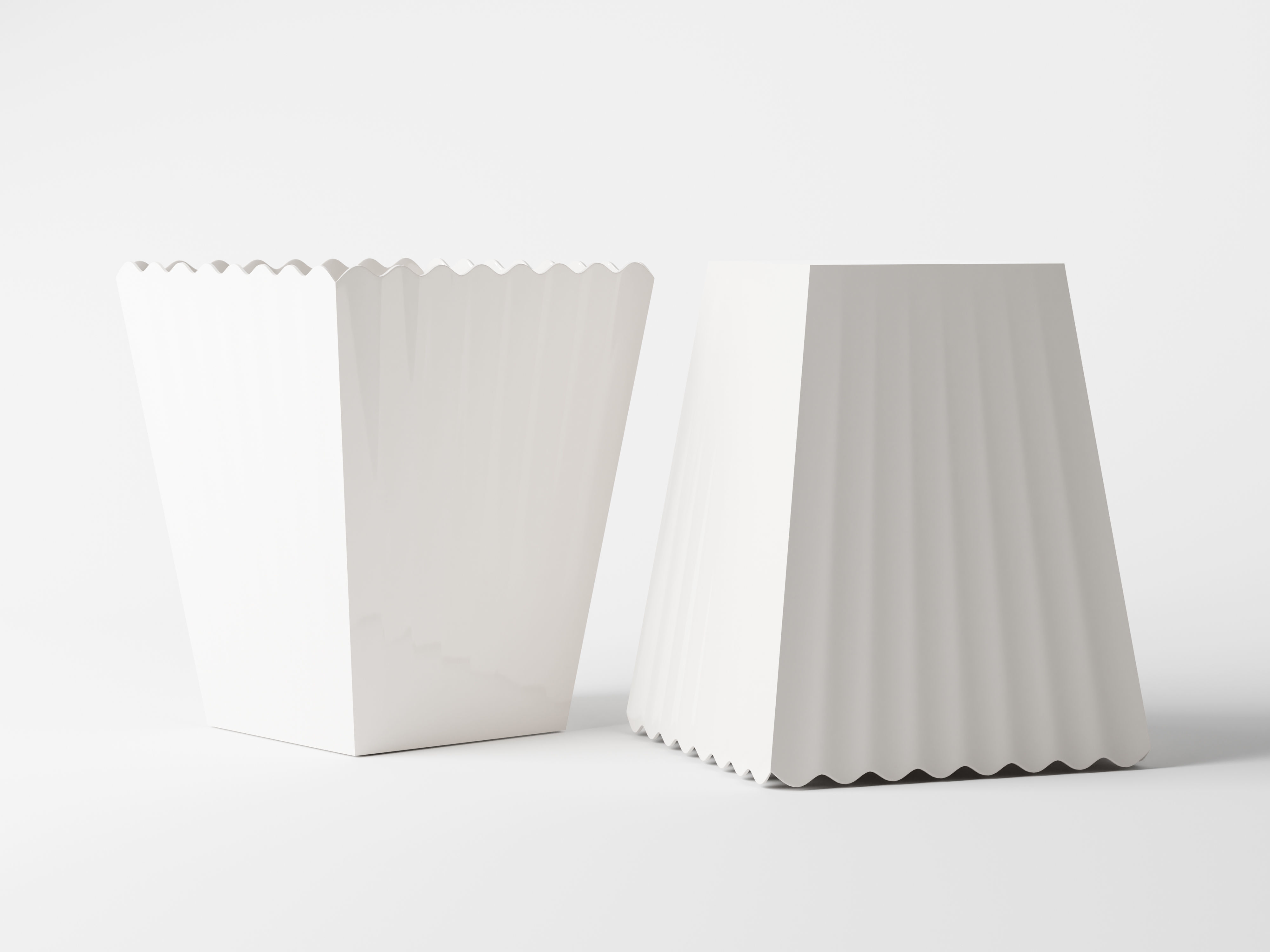 Popcorn Box Low-poly 3D model_8