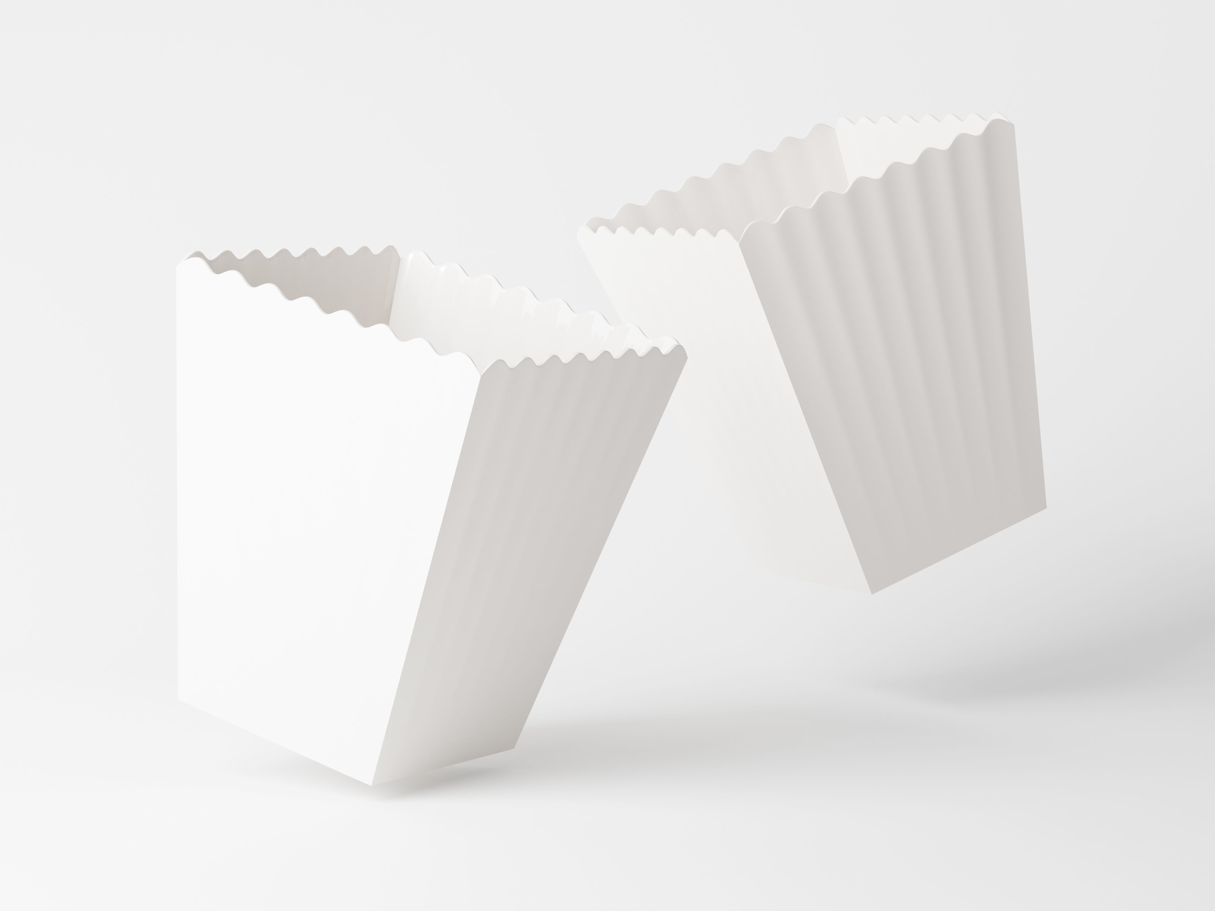 Popcorn Box Low-poly 3D model_5