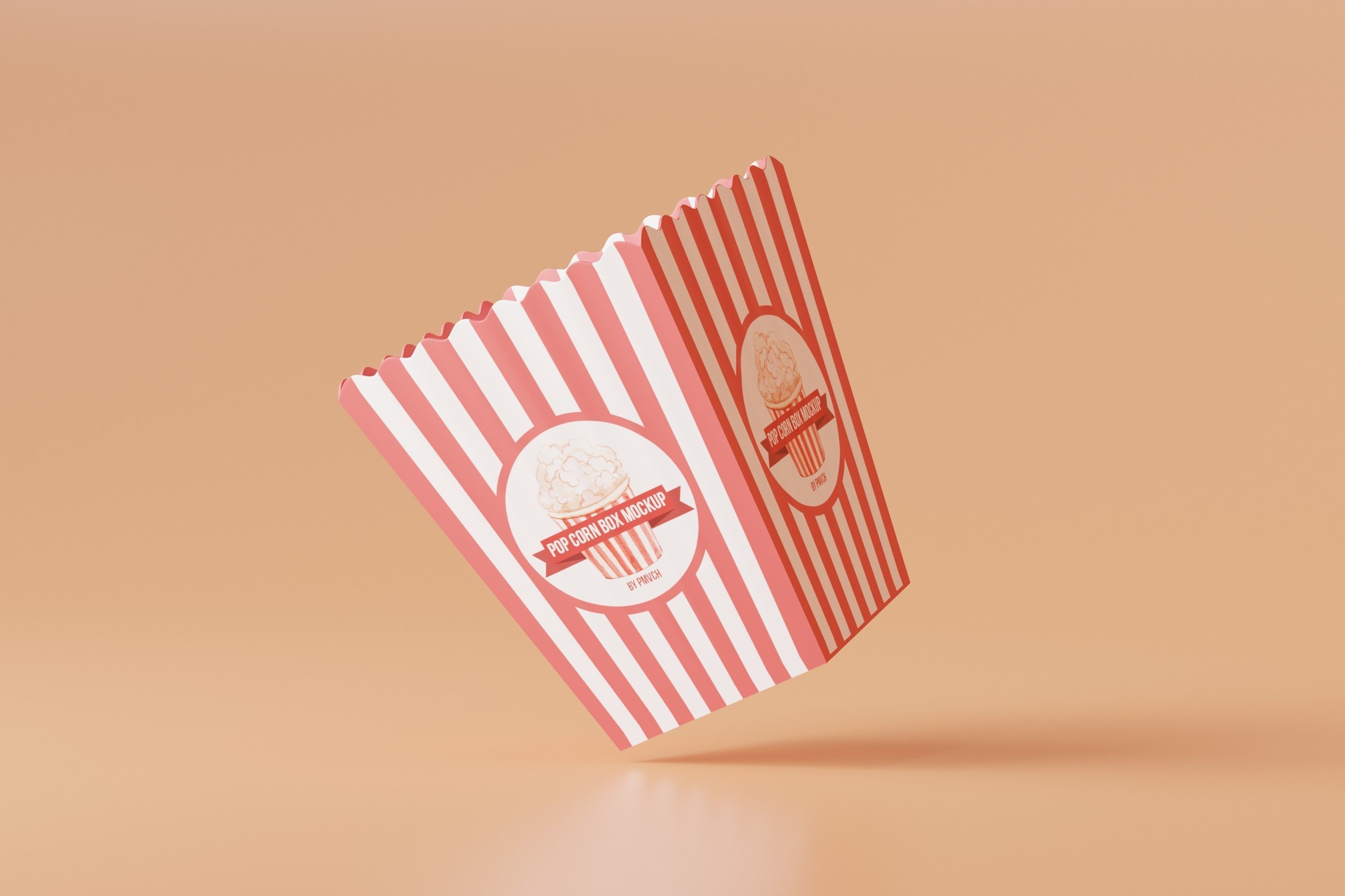 Popcorn Box Low-poly 3D model_1