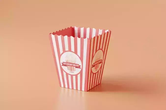 Popcorn Box  Low-poly 3D model