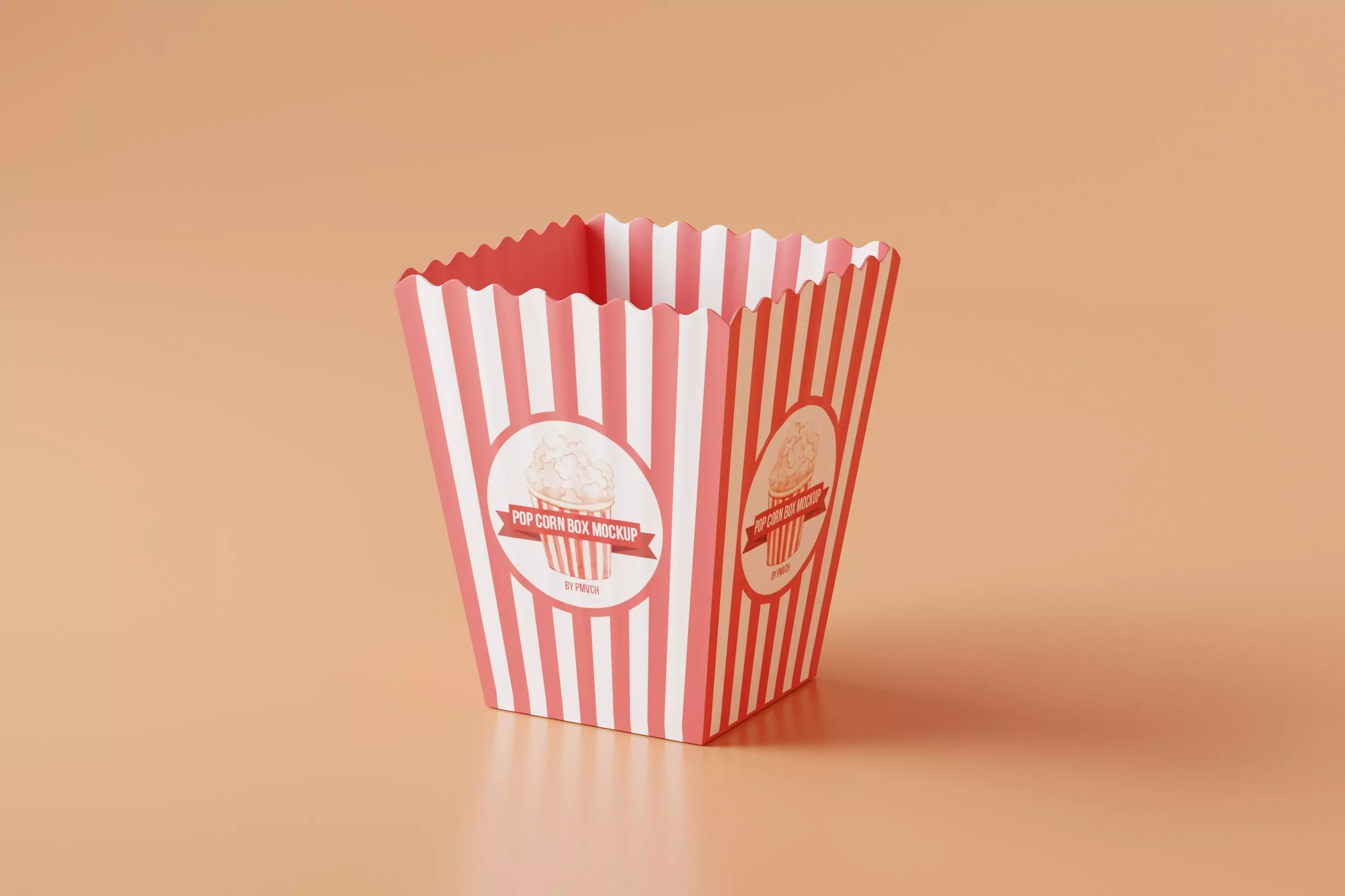 Popcorn Box Low-poly 3D model_0