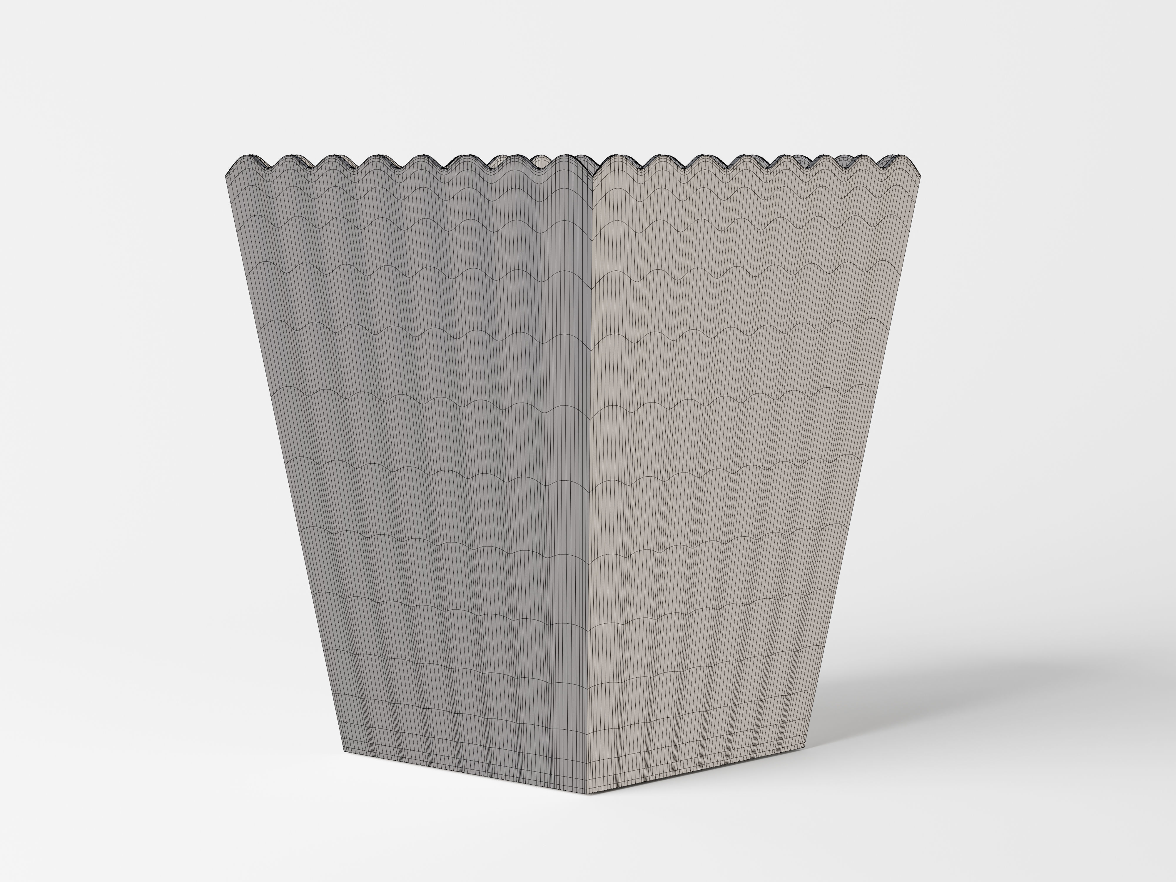 Popcorn Box Low-poly 3D model_10