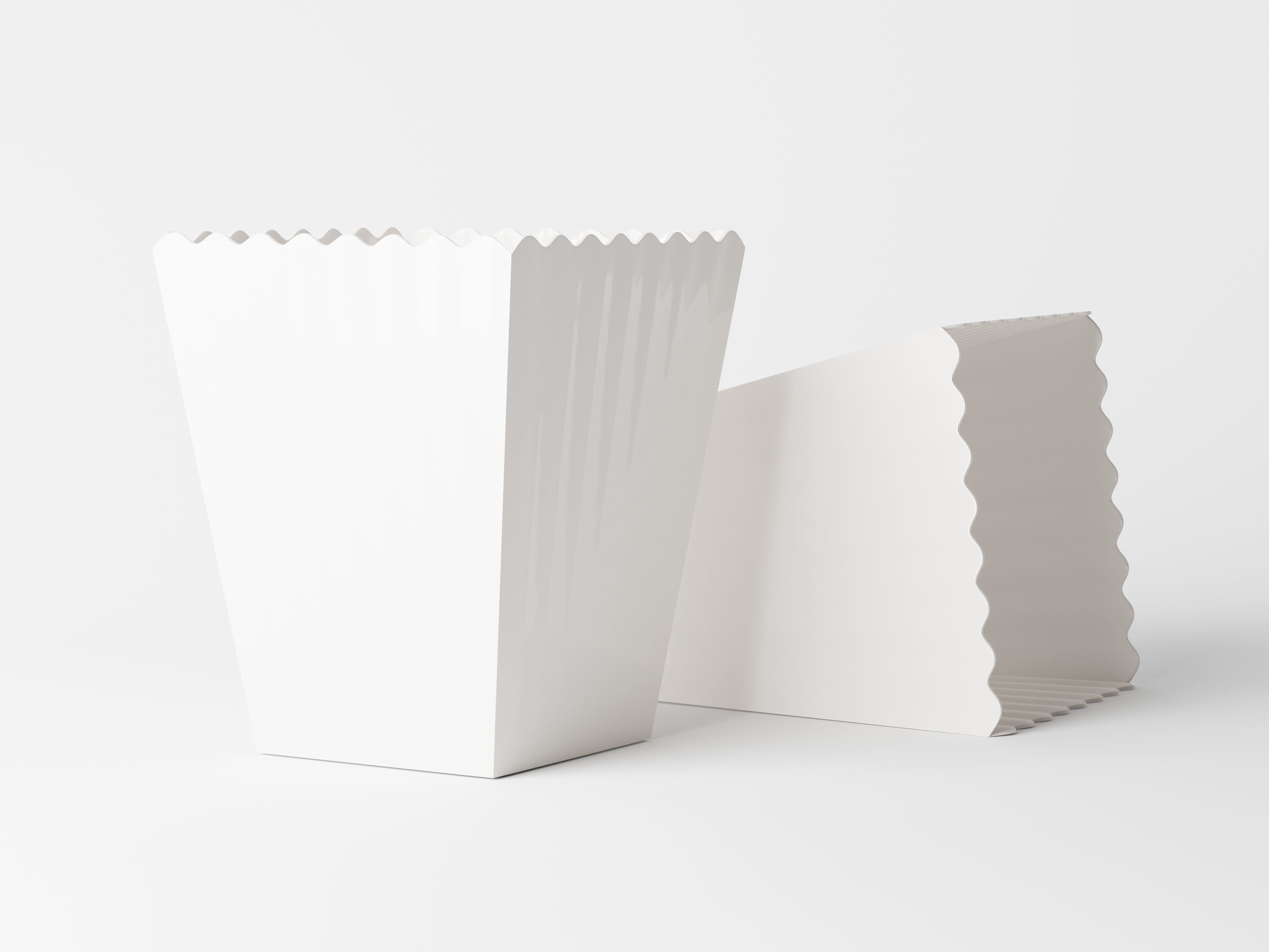 Popcorn Box Low-poly 3D model_6