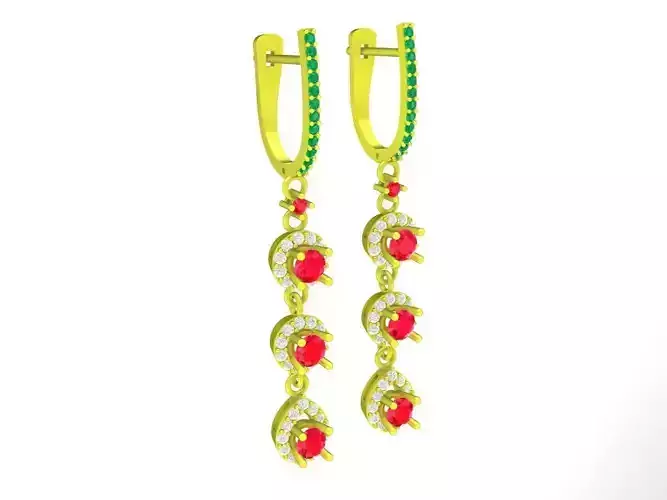 5798 luxury diamond earrings