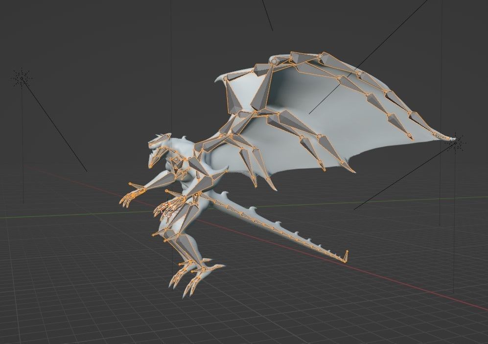 Red Devil Low-poly 3D model_8