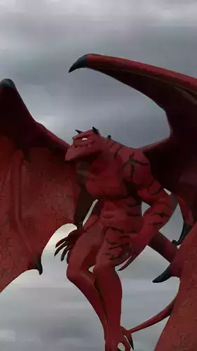 Red Devil Low-poly 3D model