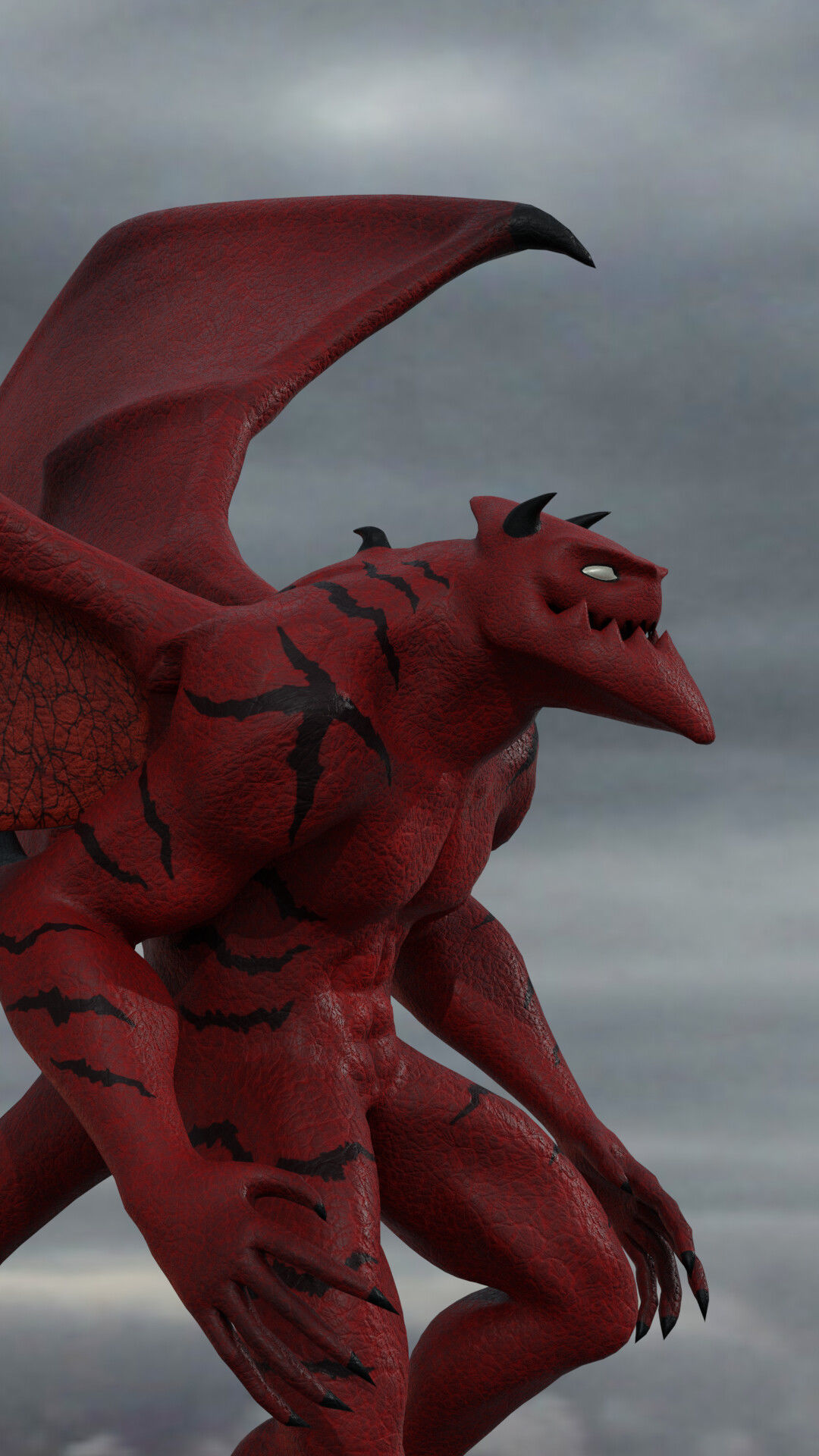 Red Devil Low-poly 3D model_6