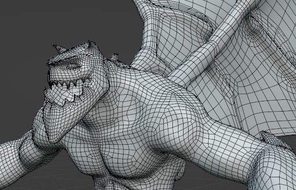 Red Devil Low-poly 3D model_9