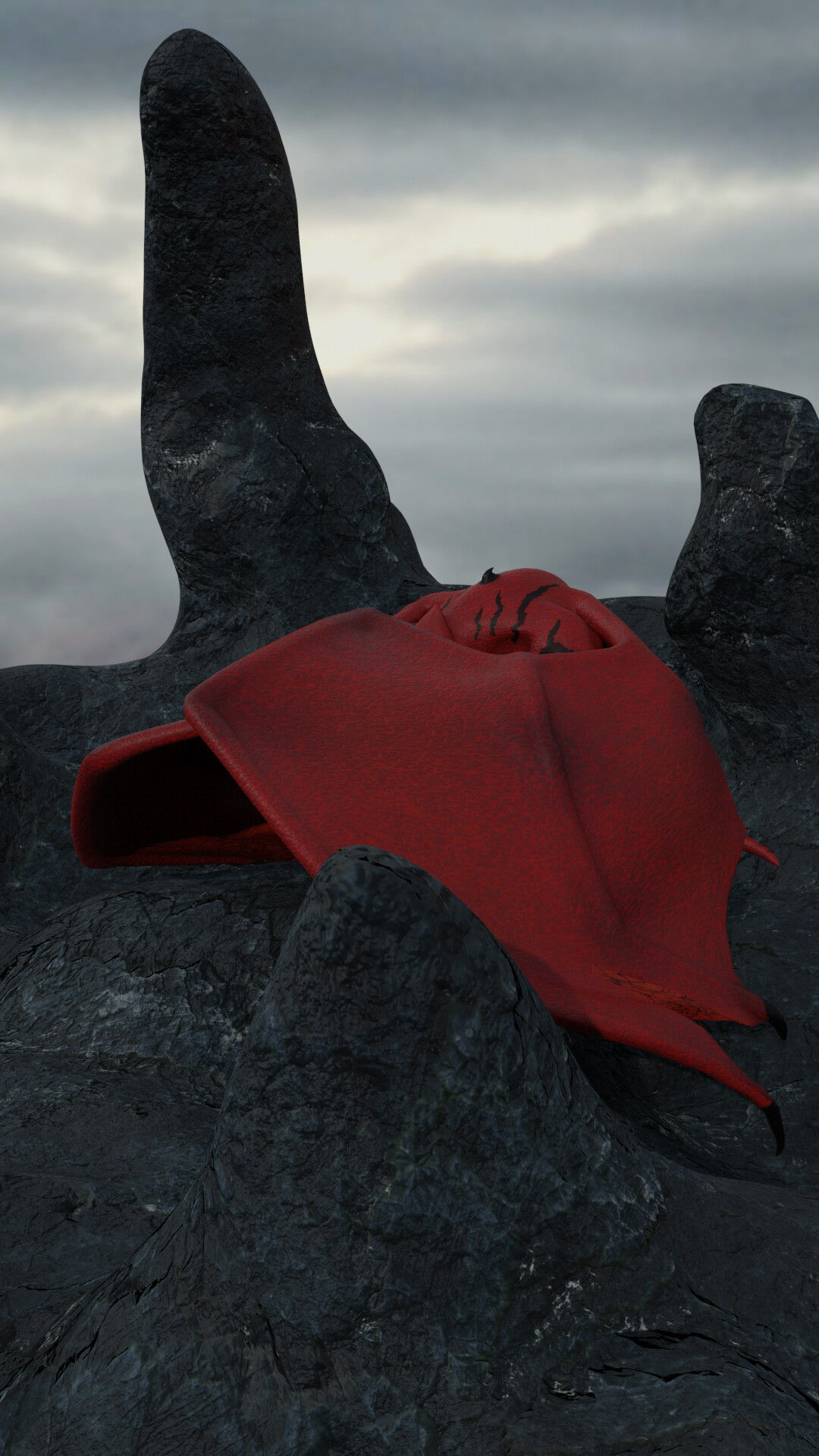 Red Devil Low-poly 3D model_5