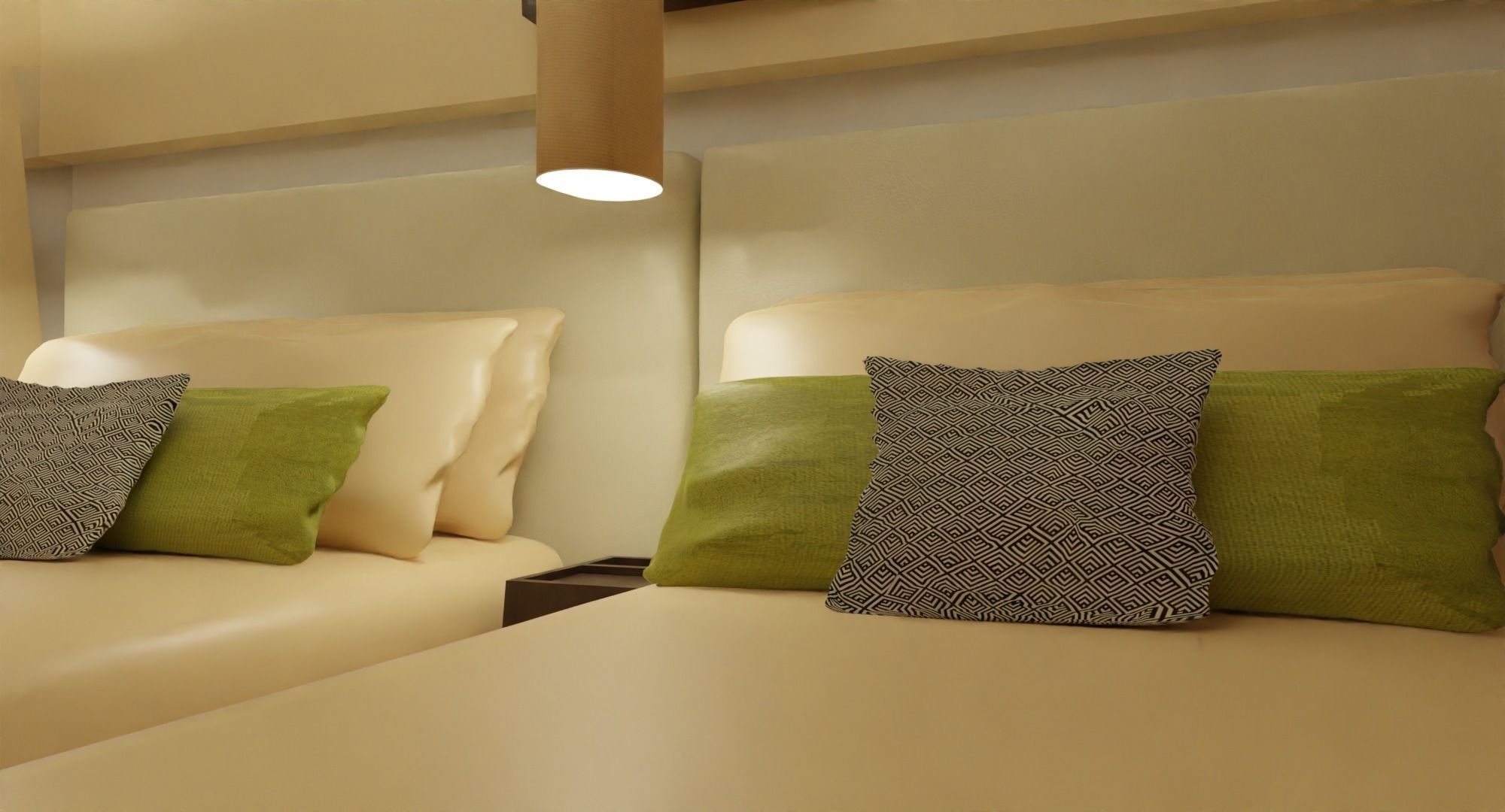 Hotel Room - Bedroom Low-poly 3D model_4