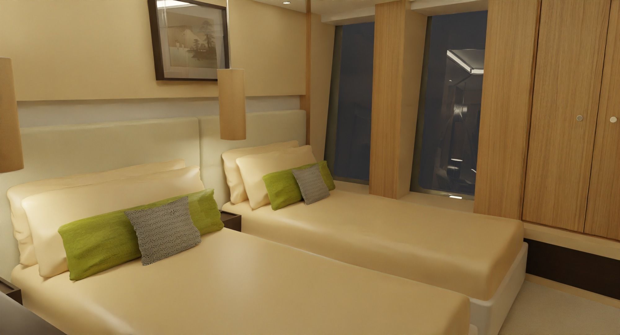 Hotel Room - Bedroom Low-poly 3D model_1