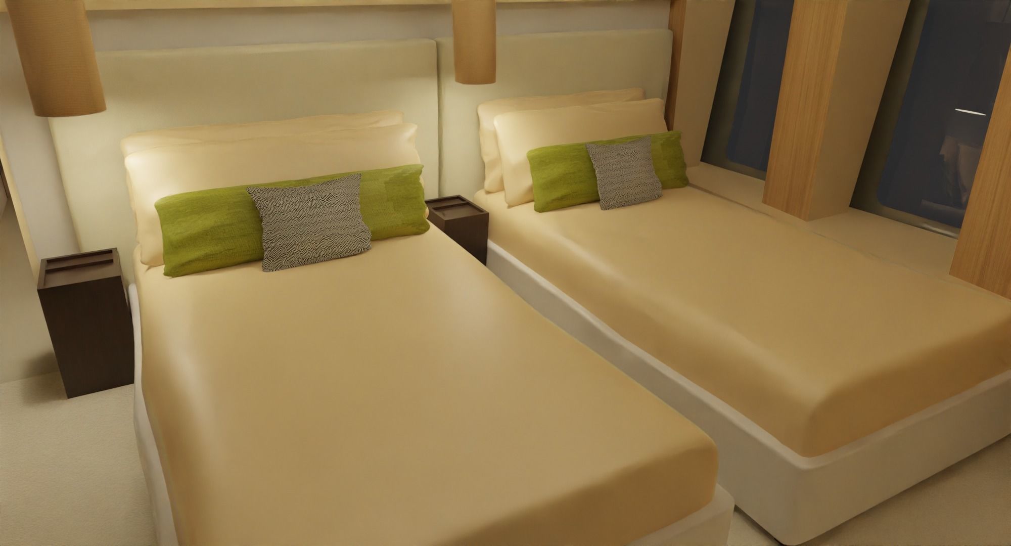 Hotel Room - Bedroom Low-poly 3D model_3