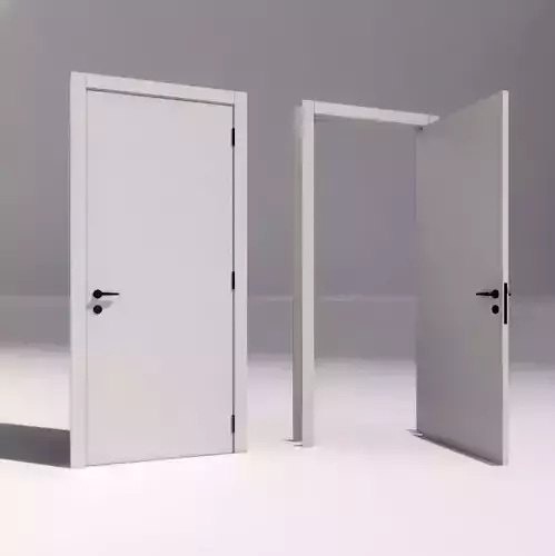 Simple door with mechanisms
