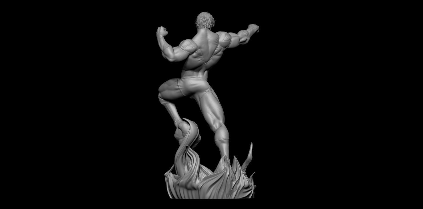 Fan Art Green Lantern Hal Jordan - Action Pose - Statue 3D print model_7