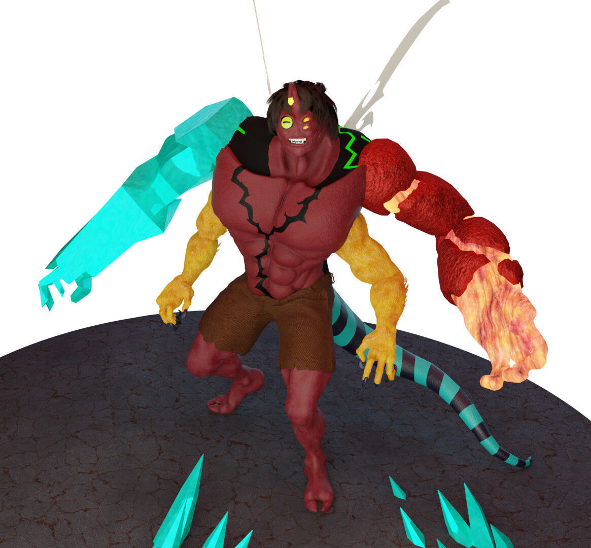 ben10 vs  kevin  3D model_4