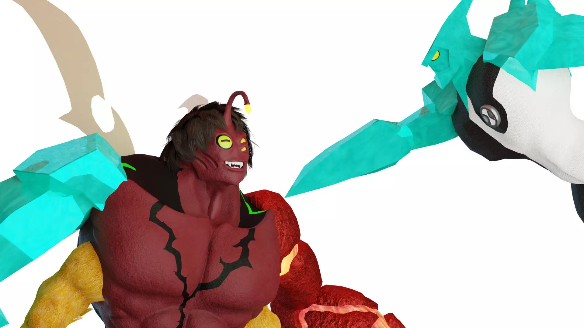 ben10 vs  kevin  3D model_0