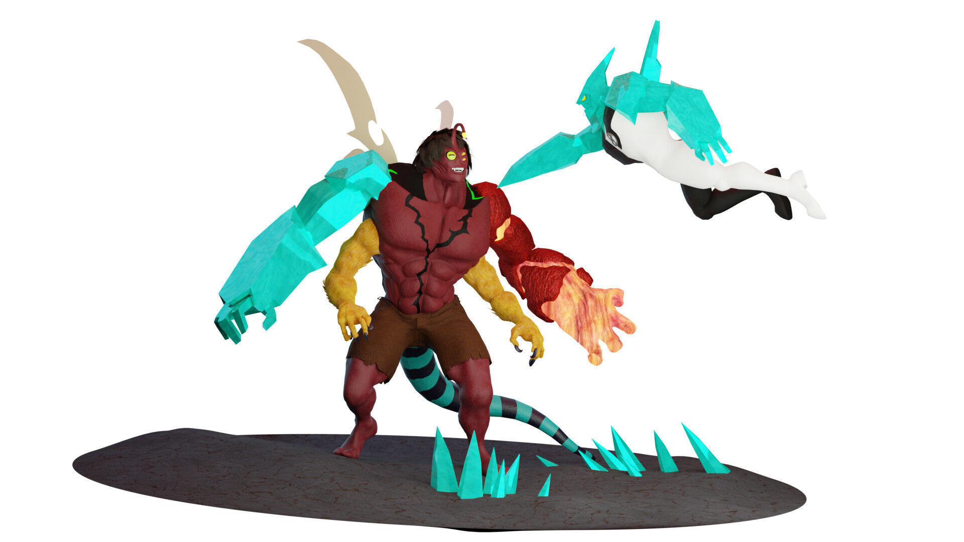 ben10 vs  kevin  3D model_2