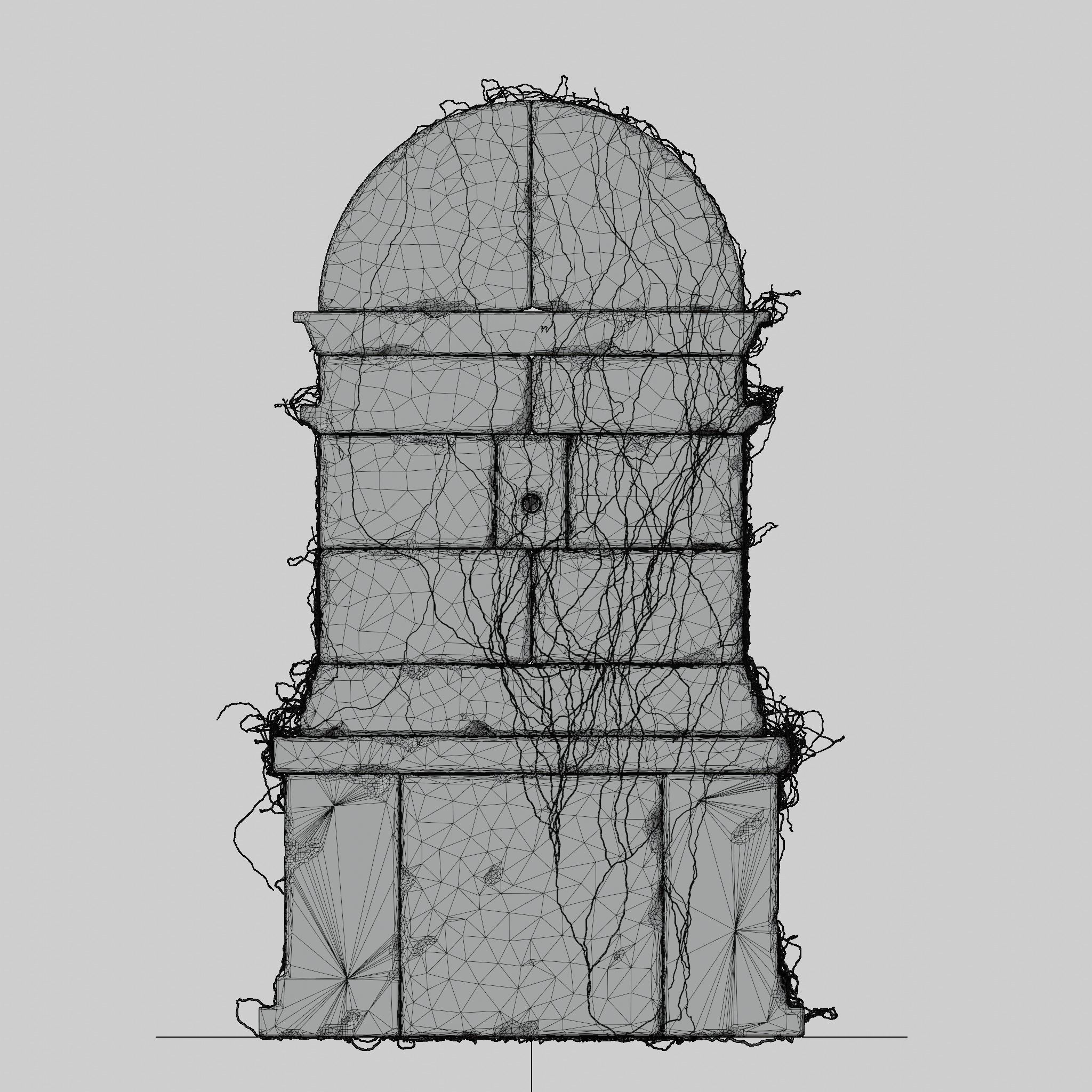 Interior Stone Fountains Low-poly 3D model_6