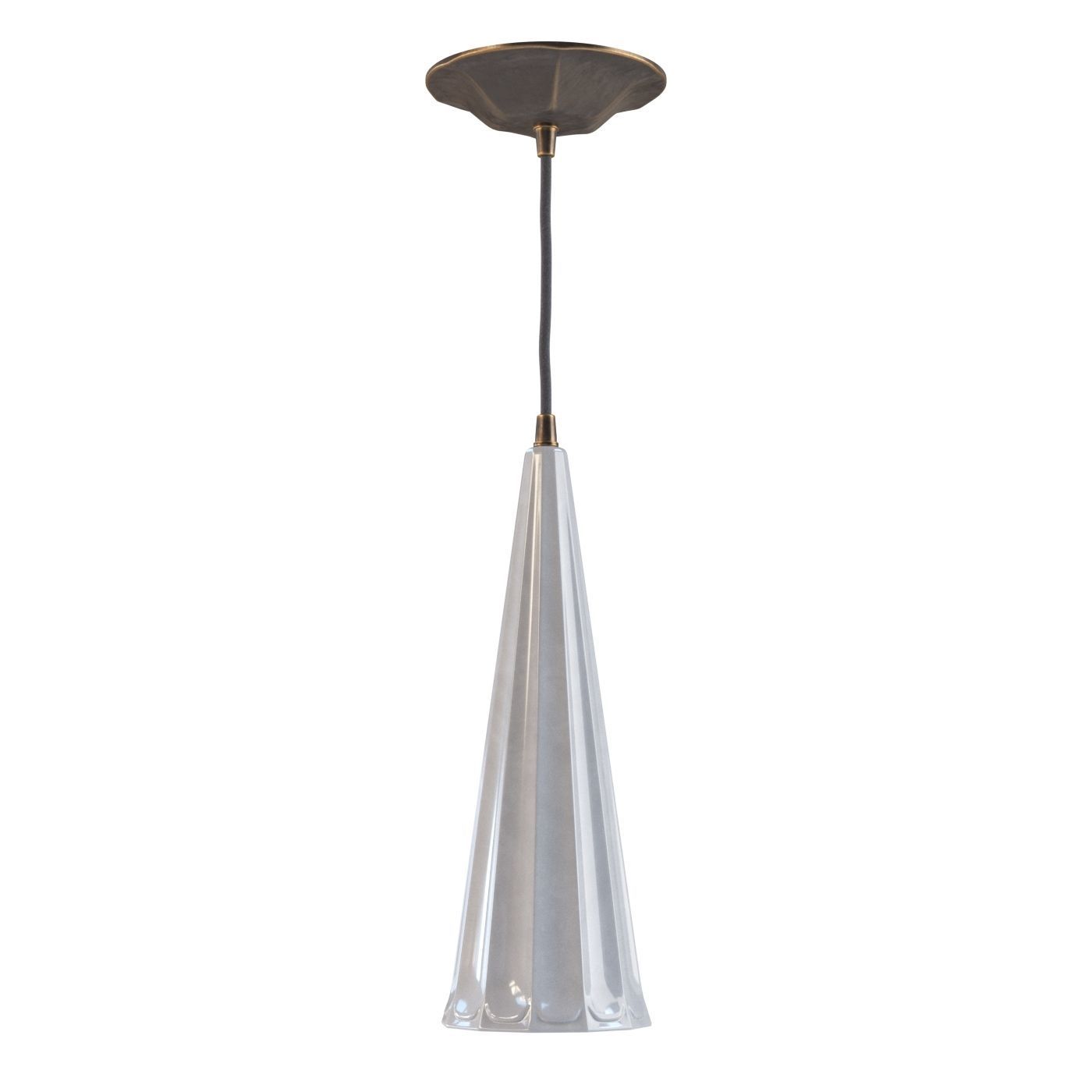 Slim Trumpet Fluted Pendant 3D model_1