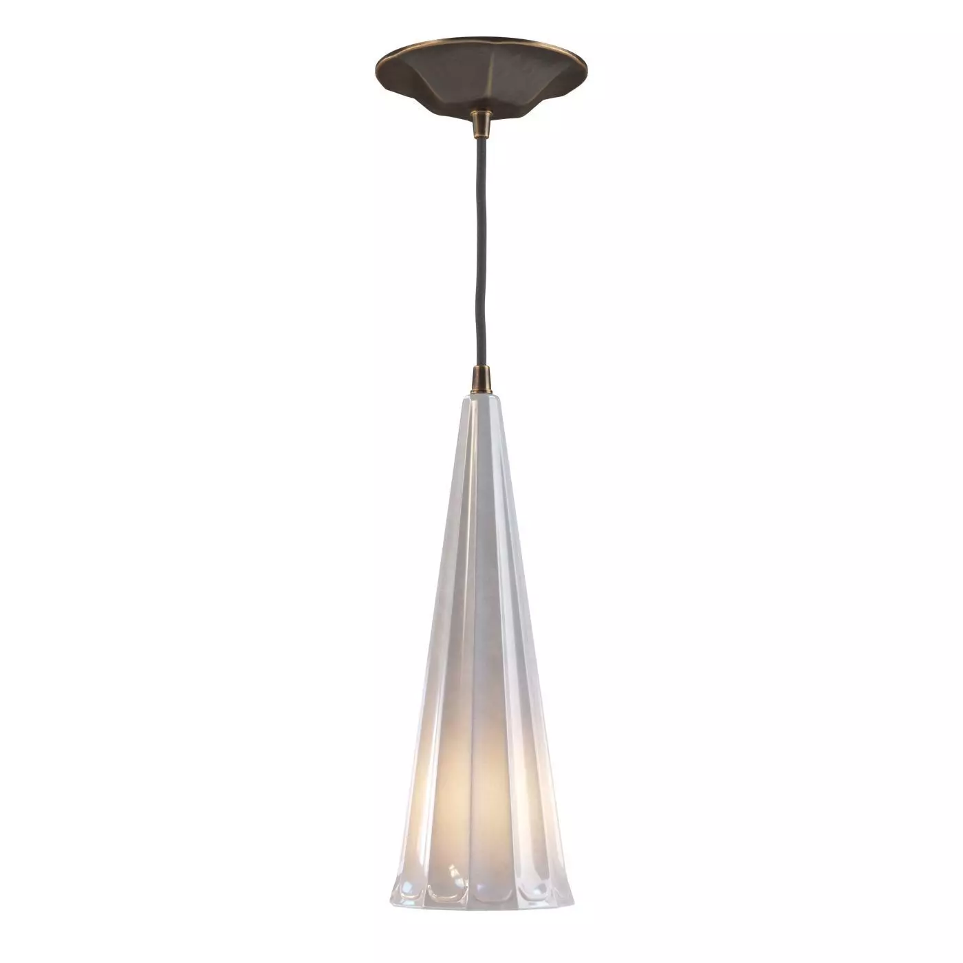 Slim Trumpet Fluted Pendant 3D model_0