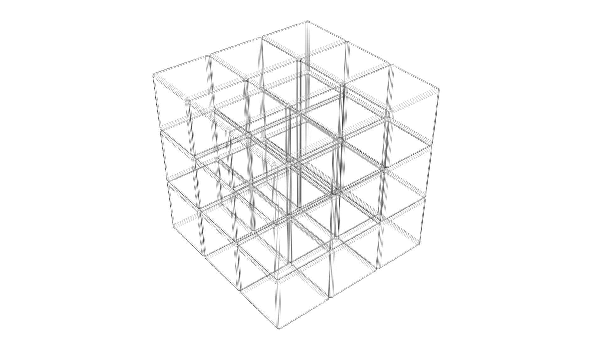 Burger Rubiks Cube 3D model_10