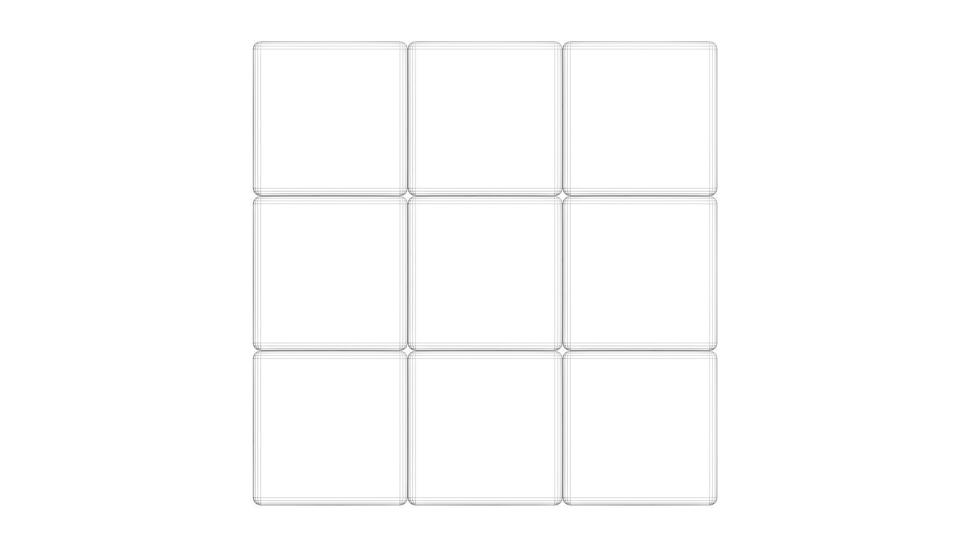 Burger Rubiks Cube 3D model_13