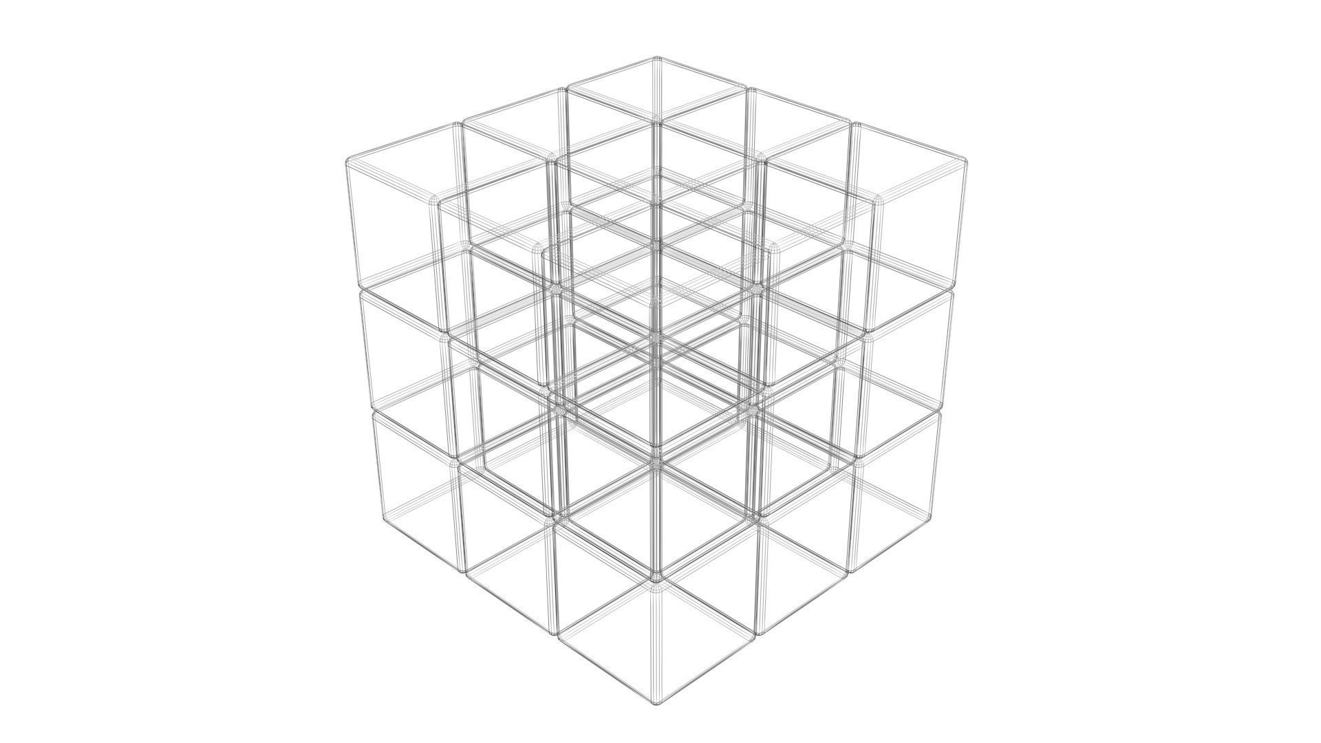 Burger Rubiks Cube 3D model_8